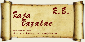 Raja Bažalac vizit kartica